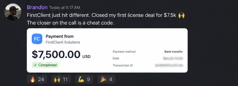 Community post: partner closed their first license deal
