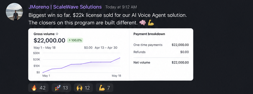 Community post: partner's biggest win so far, an AI voice agent license