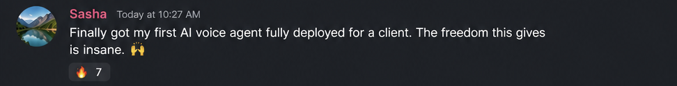 Community post: partner deployed their first AI voice agent for a client